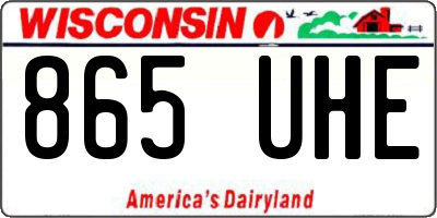 WI license plate 865UHE