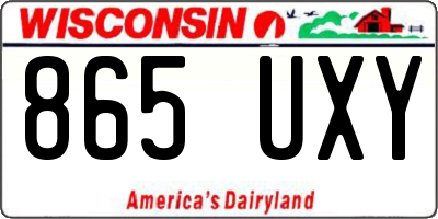 WI license plate 865UXY