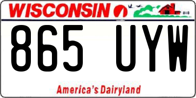 WI license plate 865UYW