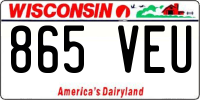 WI license plate 865VEU
