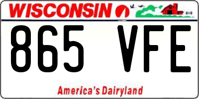 WI license plate 865VFE