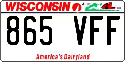 WI license plate 865VFF