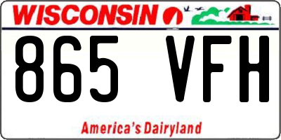WI license plate 865VFH