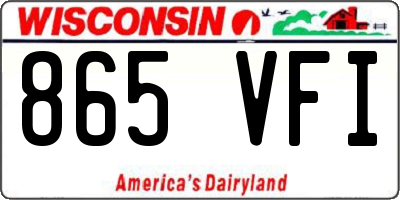 WI license plate 865VFI