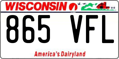 WI license plate 865VFL