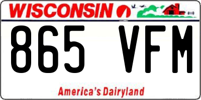 WI license plate 865VFM