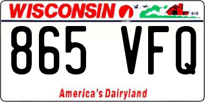 WI license plate 865VFQ