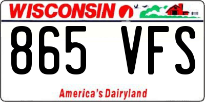 WI license plate 865VFS
