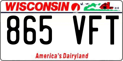 WI license plate 865VFT