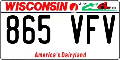 WI license plate 865VFV