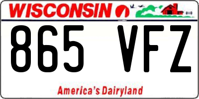 WI license plate 865VFZ