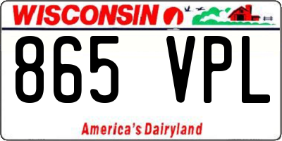 WI license plate 865VPL