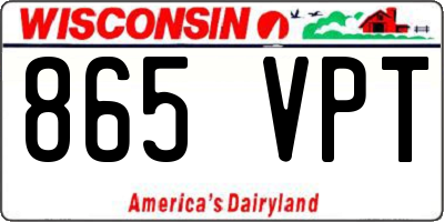 WI license plate 865VPT