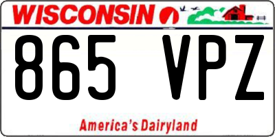 WI license plate 865VPZ