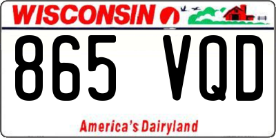 WI license plate 865VQD
