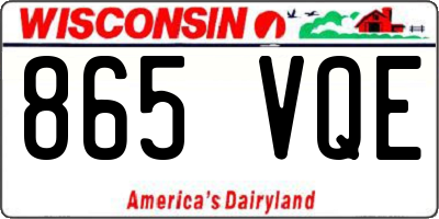 WI license plate 865VQE