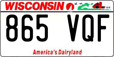 WI license plate 865VQF