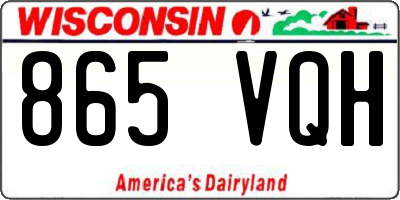 WI license plate 865VQH