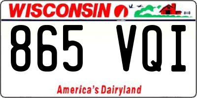 WI license plate 865VQI