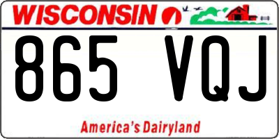 WI license plate 865VQJ
