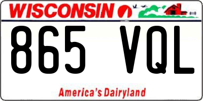 WI license plate 865VQL