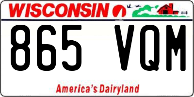 WI license plate 865VQM
