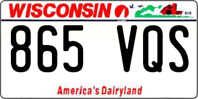 WI license plate 865VQS