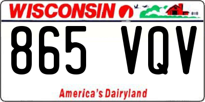 WI license plate 865VQV