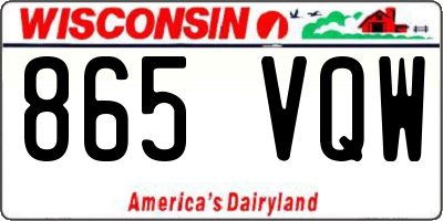 WI license plate 865VQW