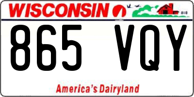 WI license plate 865VQY