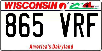 WI license plate 865VRF