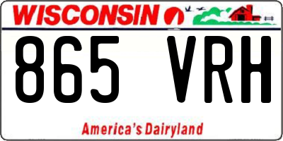 WI license plate 865VRH
