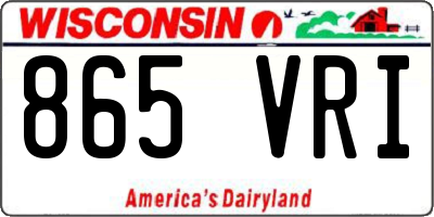 WI license plate 865VRI