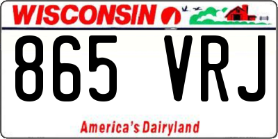 WI license plate 865VRJ