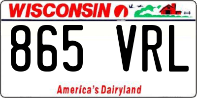 WI license plate 865VRL