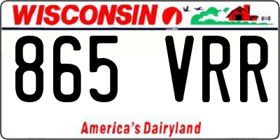 WI license plate 865VRR
