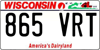 WI license plate 865VRT