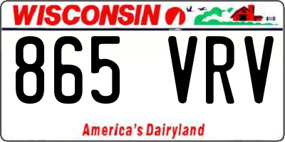 WI license plate 865VRV