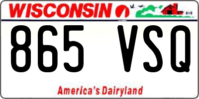 WI license plate 865VSQ