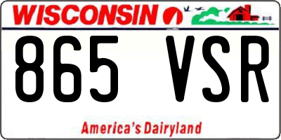 WI license plate 865VSR