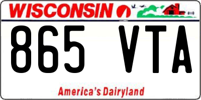 WI license plate 865VTA