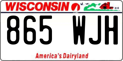 WI license plate 865WJH