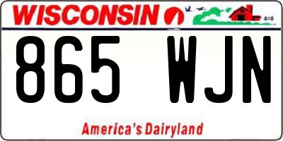 WI license plate 865WJN