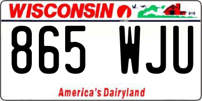 WI license plate 865WJU