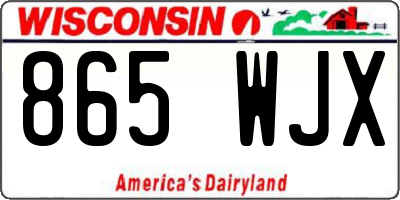 WI license plate 865WJX