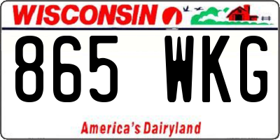 WI license plate 865WKG