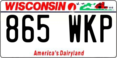 WI license plate 865WKP