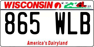WI license plate 865WLB