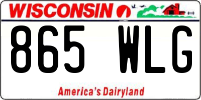 WI license plate 865WLG
