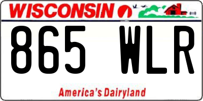 WI license plate 865WLR